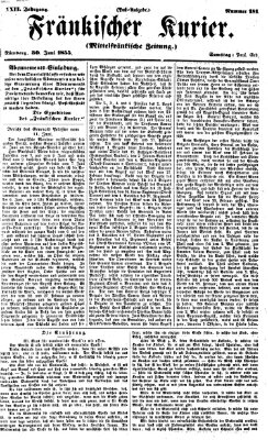 Fränkischer Kurier Samstag 30. Juni 1855