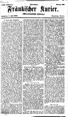 Fränkischer Kurier Donnerstag 5. Juli 1855