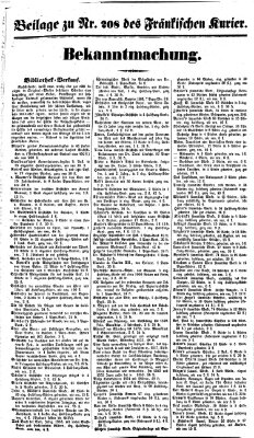 Fränkischer Kurier Freitag 27. Juli 1855