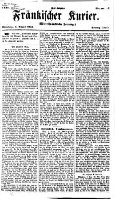 Fränkischer Kurier Sonntag 5. August 1855