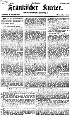 Fränkischer Kurier Donnerstag 9. August 1855