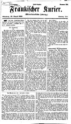 Fränkischer Kurier Sonntag 12. August 1855