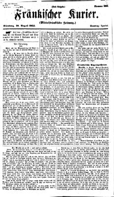 Fränkischer Kurier Samstag 18. August 1855