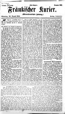 Fränkischer Kurier Freitag 24. August 1855