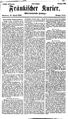 Fränkischer Kurier Montag 27. August 1855