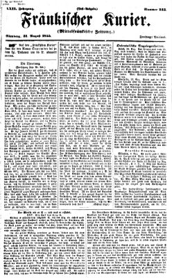 Fränkischer Kurier Freitag 31. August 1855