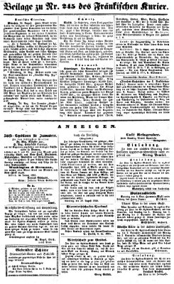 Fränkischer Kurier Sonntag 2. September 1855