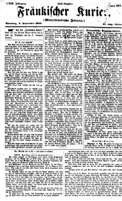 Fränkischer Kurier Sonntag 2. September 1855