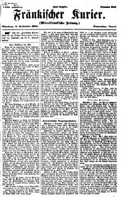 Fränkischer Kurier Donnerstag 6. September 1855