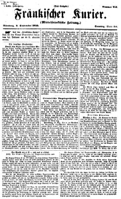 Fränkischer Kurier Samstag 8. September 1855