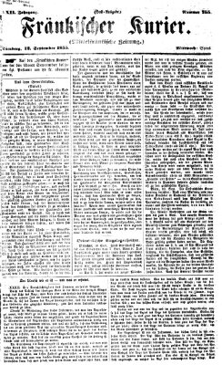 Fränkischer Kurier Mittwoch 12. September 1855