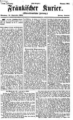 Fränkischer Kurier Freitag 21. September 1855