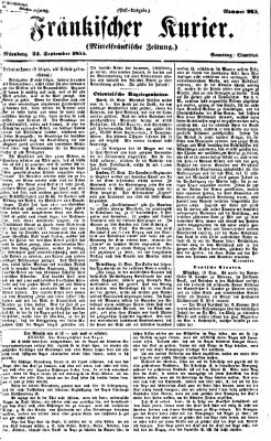 Fränkischer Kurier Samstag 22. September 1855