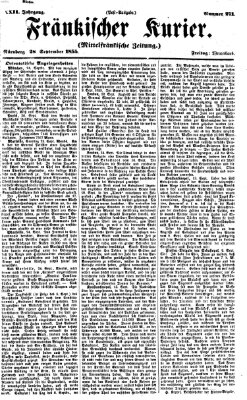 Fränkischer Kurier Freitag 28. September 1855