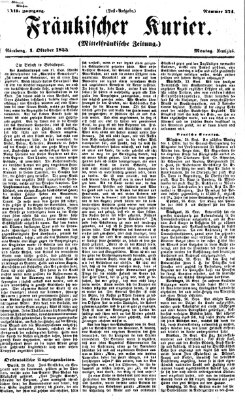 Fränkischer Kurier Montag 1. Oktober 1855