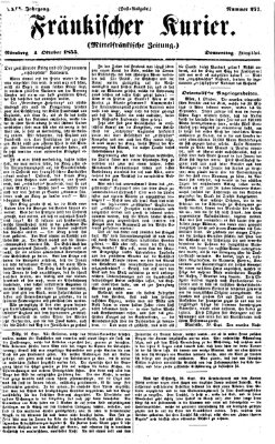 Fränkischer Kurier Donnerstag 4. Oktober 1855