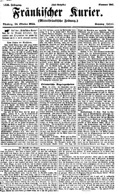 Fränkischer Kurier Sonntag 14. Oktober 1855