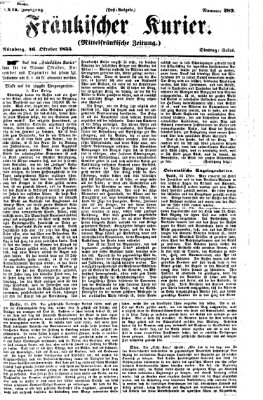 Fränkischer Kurier Dienstag 16. Oktober 1855