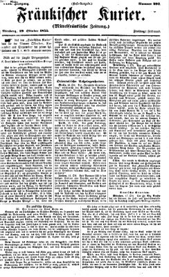 Fränkischer Kurier Freitag 19. Oktober 1855