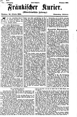 Fränkischer Kurier Donnerstag 25. Oktober 1855