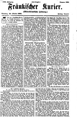 Fränkischer Kurier Freitag 26. Oktober 1855