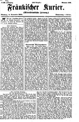 Fränkischer Kurier Donnerstag 8. November 1855