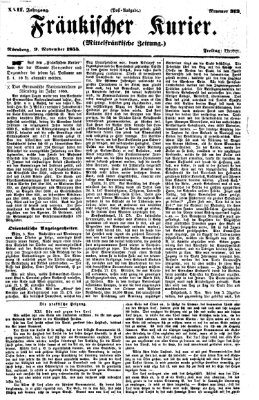 Fränkischer Kurier Freitag 9. November 1855