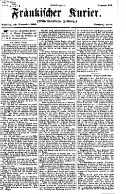 Fränkischer Kurier Samstag 10. November 1855