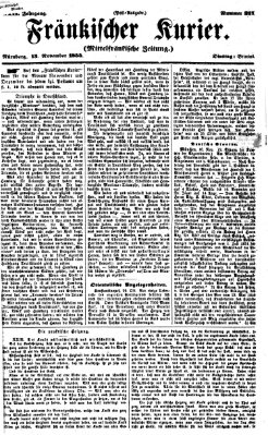 Fränkischer Kurier Dienstag 13. November 1855