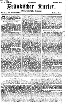 Fränkischer Kurier Freitag 16. November 1855