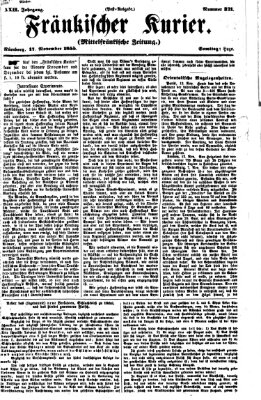 Fränkischer Kurier Samstag 17. November 1855