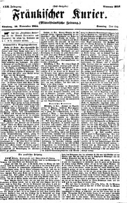 Fränkischer Kurier Sonntag 18. November 1855