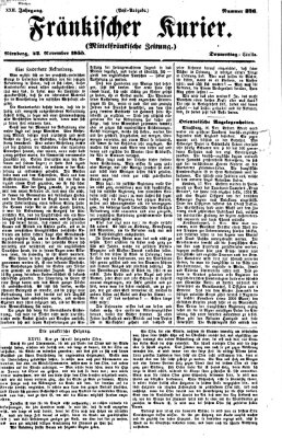 Fränkischer Kurier Donnerstag 22. November 1855