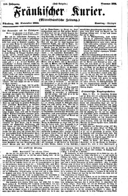 Fränkischer Kurier Samstag 24. November 1855