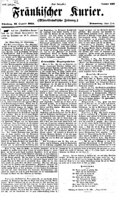 Fränkischer Kurier Donnerstag 13. Dezember 1855