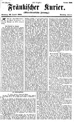 Fränkischer Kurier Sonntag 16. Dezember 1855