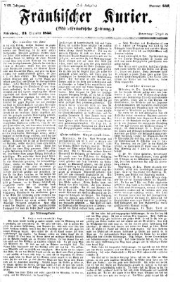 Fränkischer Kurier Sonntag 23. Dezember 1855