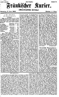 Fränkischer Kurier Sonntag 6. Januar 1856