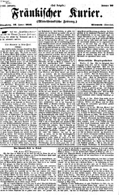 Fränkischer Kurier Mittwoch 16. Januar 1856