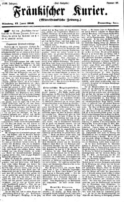 Fränkischer Kurier Donnerstag 17. Januar 1856