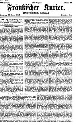 Fränkischer Kurier Samstag 19. Januar 1856