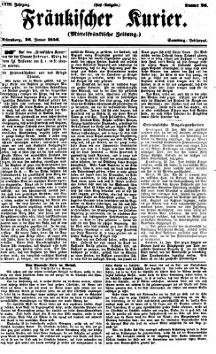 Fränkischer Kurier Samstag 26. Januar 1856