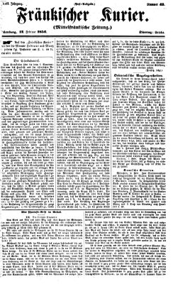 Fränkischer Kurier Dienstag 12. Februar 1856