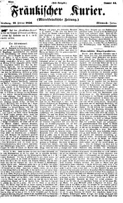 Fränkischer Kurier Mittwoch 13. Februar 1856