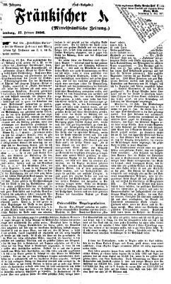 Fränkischer Kurier Sonntag 17. Februar 1856