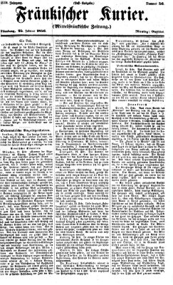 Fränkischer Kurier Montag 25. Februar 1856