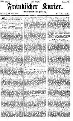 Fränkischer Kurier Donnerstag 13. März 1856