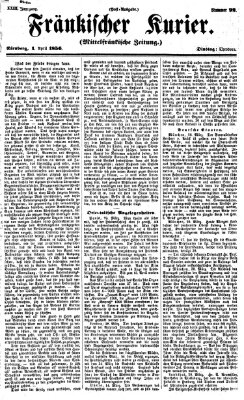 Fränkischer Kurier Dienstag 1. April 1856