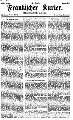 Fränkischer Kurier Donnerstag 3. April 1856