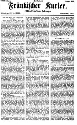 Fränkischer Kurier Donnerstag 10. April 1856